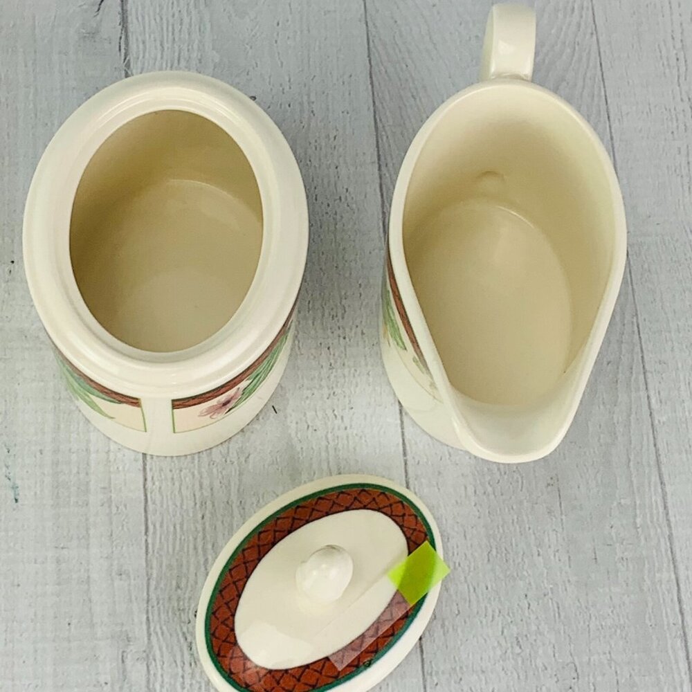 Johnson Brothers AUTUMN GROVE Blueberries Fruit Lidded Sugar Bowl & Creamer Set - Picture 7 of 10